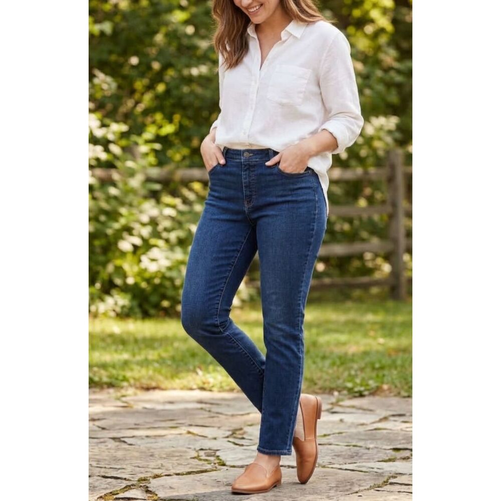 Talbots Flawless Slim Ankle Jeans Women's Size 14 Petite